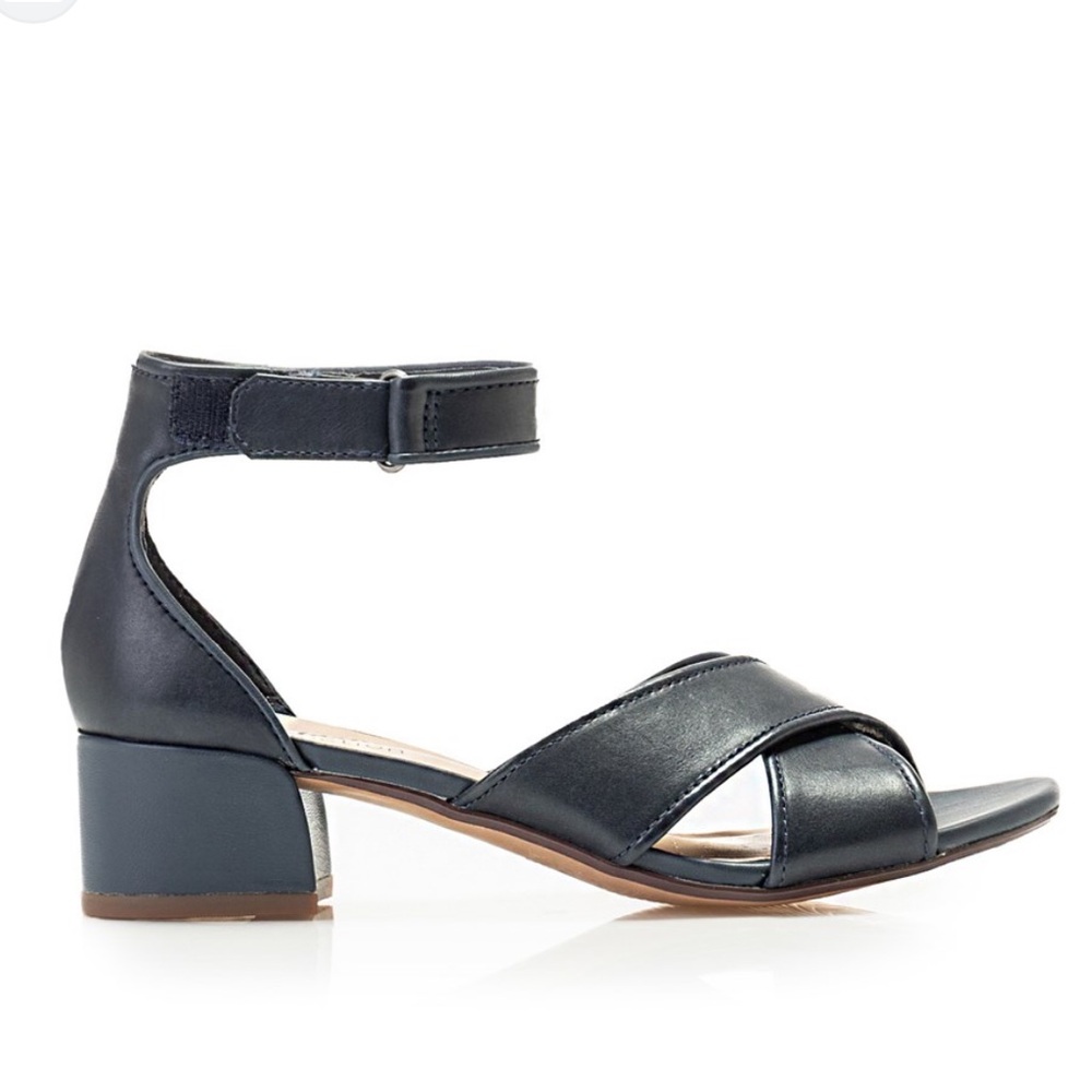 Clarks Leather Heeled Peep Toe Sandals | Comfort, Classy, Timeless Style - Picture 5 of 9